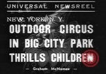Standbild Circus im Central Park New York City USA, 1937, aus Sekunde 8 historischem Filmmaterial Videoclip 65675057739