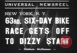 Image of six day bike race New York United States USA, 1937, second 6 stock footage video 65675057742
