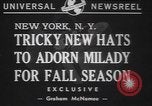 Image les mannequins montrent des chapeaux de fourrure New York City USA, 1940, de la seconde 4 séquences d'archives historiques vidéo 65675057748