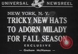 Image les mannequins montrent des chapeaux de fourrure New York City USA, 1940, de la seconde 6 séquences d'archives historiques vidéo 65675057748