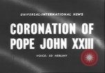Image of Pope John XXIII Vatican City Rome Italy, 1958, second 4 stock footage video 65675057799