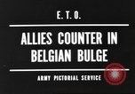 Standbild Schlacht in den Ardennen in Belgien während Zweiten Weltkrieg Belgien, 1945, aus Sekunde 1 historischem Filmmaterial Videoclip 65675057852