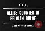 Standbild Schlacht in den Ardennen in Belgien während Zweiten Weltkrieg Belgien, 1945, aus Sekunde 5 historischem Filmmaterial Videoclip 65675057852
