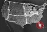 Standbild animierte Karten Midwest United States USA, 1942, aus Sekunde 4 historischem Filmmaterial Videoclip 65675057909