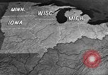 Standbild animierte Karten Midwest United States USA, 1942, aus Sekunde 19 historischem Filmmaterial Videoclip 65675057909