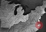 Standbild animierte Karten Midwest United States USA, 1942, aus Sekunde 27 historischem Filmmaterial Videoclip 65675057909