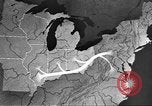 Standbild animierte Karten Midwest United States USA, 1942, aus Sekunde 30 historischem Filmmaterial Videoclip 65675057909