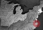 Standbild animierte Karten Midwest United States USA, 1942, aus Sekunde 36 historischem Filmmaterial Videoclip 65675057909