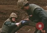 Image of Marines refueling UH-1E Iroquois helicopters Khe Sanh Vietnam, 1968, second 7 stock footage video 65675058028