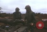Image of Marines refueling UH-1E Iroquois helicopters Khe Sanh Vietnam, 1968, second 13 stock footage video 65675058028