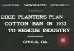 Standbild Baumwolle Landwirtschaft Chula Georgia USA, 1931, aus Sekunde 1 historischem Filmmaterial Videoclip 65675058053