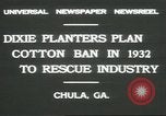 Standbild Baumwolle Landwirtschaft Chula Georgia USA, 1931, aus Sekunde 6 historischem Filmmaterial Videoclip 65675058053