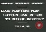 Standbild Baumwolle Landwirtschaft Chula Georgia USA, 1931, aus Sekunde 8 historischem Filmmaterial Videoclip 65675058053
