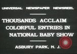 Image of National Baby Show Asbury Park New Jersey USA, 1931, second 3 stock footage video 65675058055