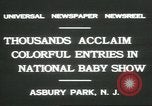Image of National Baby Show Asbury Park New Jersey USA, 1931, second 4 stock footage video 65675058055