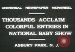Image of National Baby Show Asbury Park New Jersey USA, 1931, second 5 stock footage video 65675058055