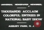 Image of National Baby Show Asbury Park New Jersey USA, 1931, second 7 stock footage video 65675058055