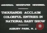 Image of National Baby Show Asbury Park New Jersey USA, 1931, second 8 stock footage video 65675058055