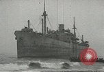 Image of Coast Guard rescues seamen from beached freighter United States USA, 1944, second 4 stock footage video 65675058118