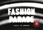 Standbild fashion parade United States USA, 1958, aus Sekunde 1 historischem Filmmaterial Videoclip 65675058262