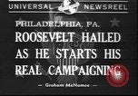 Image of Franklin D Roosevelt Philadelphia Pennsylvania USA, 1940, second 1 stock footage video 65675058279