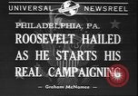Image of Franklin D Roosevelt Philadelphia Pennsylvania USA, 1940, second 3 stock footage video 65675058279
