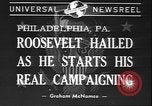 Image of Franklin D Roosevelt Philadelphia Pennsylvania USA, 1940, second 4 stock footage video 65675058279