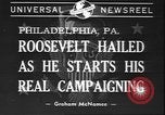 Image of Franklin D Roosevelt Philadelphia Pennsylvania USA, 1940, second 6 stock footage video 65675058279