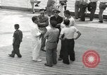 Standbild Schwedisches Schiff M S Gripsholm Jersey City New Jersey USA, 1943, aus Sekunde 49 historischem Filmmaterial Videoclip 65675058285