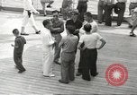 Standbild Schwedisches Schiff M S Gripsholm Jersey City New Jersey USA, 1943, aus Sekunde 52 historischem Filmmaterial Videoclip 65675058285