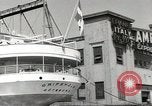 Standbild Schwedisches Schiff M S Gripsholm Jersey City New Jersey USA, 1943, aus Sekunde 56 historischem Filmmaterial Videoclip 65675058290