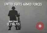 Image of American armed forces cut 90 percent United States USA, 1946, second 10 stock footage video 65675058353