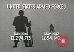 Image of American armed forces cut 90 percent United States USA, 1946, second 13 stock footage video 65675058353