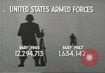Image of American armed forces cut 90 percent United States USA, 1946, second 18 stock footage video 65675058353
