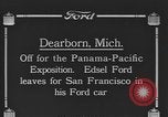 Standbild Edsel Ford verlässt Dearborn Michigan in Ford Kfz Dearborn Michigan USA, 1915, aus Sekunde 1 historischem Filmmaterial Videoclip 65675058505