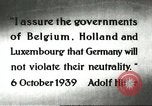 Standbild deutsche Flugzeuge bombardieren Belgien und Holland Europa, 1940, aus Sekunde 1 historischem Filmmaterial Videoclip 65675058662