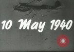 Standbild deutsche Flugzeuge bombardieren Belgien und Holland Europa, 1940, aus Sekunde 14 historischem Filmmaterial Videoclip 65675058662