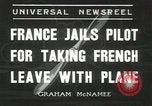 Image of pilot Drouillet Villacoublay France, 1936, second 7 stock footage video 65675058807