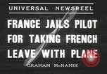 Image of pilot Drouillet Villacoublay France, 1936, second 12 stock footage video 65675058807