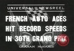 Standbild Formel Eins Auto Club Grand Prix Montlhéry Frankreich, 1936, aus Sekunde 1 historischem Filmmaterial Videoclip 65675058812