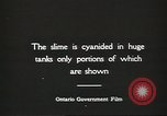 Image of processing of ore Ontario Canada, 1920, second 54 stock footage video 65675058842