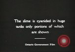 Image of processing of ore Ontario Canada, 1920, second 55 stock footage video 65675058842