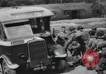 Image of US 82nd Airborne Division paratroopers board buses in England European Theater, 1944, second 9 stock footage video 65675058843