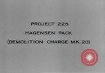 Image Hagensen pack charges de démolition Florida United States USA, 1945, de la seconde 6 séquences d'archives historiques vidéo 65675058859