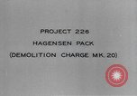 Image Hagensen pack charges de démolition Florida United States USA, 1945, de la seconde 7 séquences d'archives historiques vidéo 65675058859