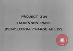 Image Hagensen pack charges de démolition Florida United States USA, 1945, de la seconde 8 séquences d'archives historiques vidéo 65675058859