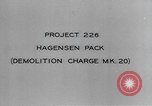 Image Hagensen pack charges de démolition Florida United States USA, 1945, de la seconde 9 séquences d'archives historiques vidéo 65675058859