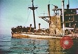 Image of damaged ship Manila Philippines, 1945, second 14 stock footage video 65675058923