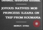 Image Princess Ileana Beyrouth Liban, 1930, de la seconde 8 séquences d'archives historiques vidéo 65675058937