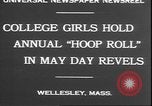 Image of hoop roll race Wellesley Massachusetts USA, 1930, second 6 stock footage video 65675058939